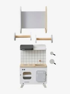 Mobilier De Cuisine Pour Poupée Mannequin En Bois FSC® Blanc - Vertbaudet -Produits Pour Bébé mobilier de cuisine pour poupee mannequin en bois fsc 3