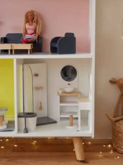 Mobilier De Salle De Bain Pour Poupée Mannequin En Bois FSC® Blanc - Vertbaudet -Produits Pour Bébé mobilier de salle de bain pour poupee mannequin en bois fsc 1