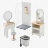 Mobilier De Salle De Bain Pour Poupée Mannequin En Bois FSC® Blanc - Vertbaudet -Produits Pour Bébé mobilier de salle de bain pour poupee mannequin en bois fsc