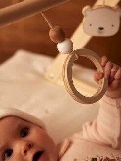 Portique D'éveil Base Triangle En Bois FSC® Beige - Vertbaudet -Produits Pour Bébé portique deveil base triangle en bois fsc 2