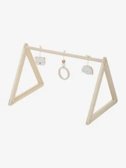 Portique D'éveil Base Triangle En Bois FSC® Beige - Vertbaudet -Produits Pour Bébé portique deveil base triangle en bois fsc 3