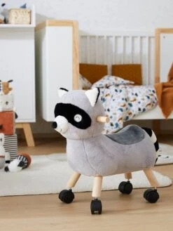 Raton Laveur Masqué à Roulettes En Peluche Et Bois FSC® Multicolore - Vertbaudet -Produits Pour Bébé raton laveur masque a roulettes en peluche et bois fsc 2