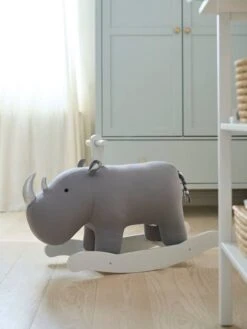 Rhinocéros à Bascule FSC® Gris - Vertbaudet -Produits Pour Bébé rhinoceros a bascule fsc 2