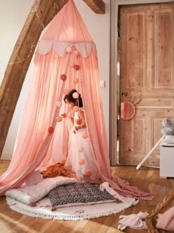 Rideau Ciel De Lit PRINCESSE NATURE Rose - Vertbaudet -Produits Pour Bébé rideau ciel de lit princesse nature 4