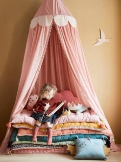 Rideau Ciel De Lit PRINCESSE NATURE Rose - Vertbaudet -Produits Pour Bébé rideau ciel de lit princesse nature 5