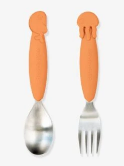 Set 2 Couverts DONE BY DEER YummyPlus Sea Friends Rose - Done By Deer -Produits Pour Bébé set 2 couverts done by deer yummyplus sea friends 4