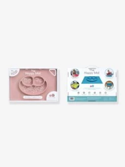 Set De Table Tout-en-un Avec Assiette EZPZ Happy Mat En Silicone Rose - EZPZ -Produits Pour Bébé set de table tout en un avec assiette ezpz happy mat en silicone 2