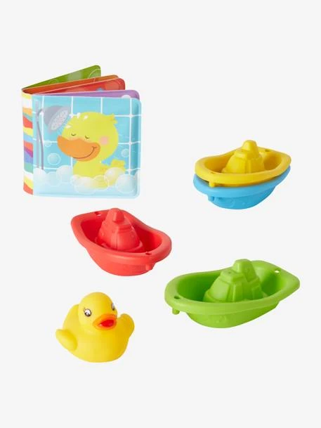 Set Livre, Canard Et Bateaux De Bain Multicolore - Vertbaudet 4 Set Livre, Canard Et Bateaux De Bain Multicolore - Vertbaudet – Image 2