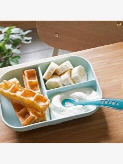 Set Vaisselle 2 Pièces Silicone BEABA Gris Clair - Beaba -Produits Pour Bébé set vaisselle 2 pieces silicone beaba 4