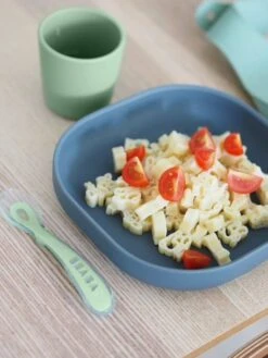 Set Vaisselle 4 Pièces Silicone BEABA Rose - Beaba -Produits Pour Bébé set vaisselle 4 pieces silicone beaba 2