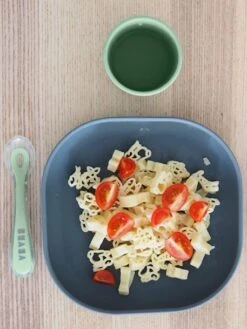 Set Vaisselle 4 Pièces Silicone BEABA Rose - Beaba -Produits Pour Bébé set vaisselle 4 pieces silicone beaba 3