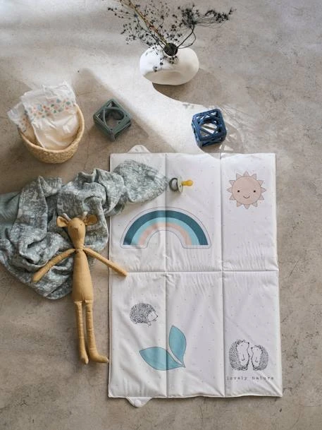 Tapis à Langer De Voyage LOVELY NATURE Blanc Imprimé - Vertbaudet 3 Tapis à Langer De Voyage LOVELY NATURE Blanc Imprimé - Vertbaudet