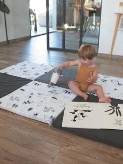 Tapis De Motricité XL Black And White Experience - CANDIDE Blanc - Candide -Produits Pour Bébé tapis de motricite xl black and white experience candide 3