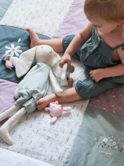 Tapis De Sol Patchwork DOUCE PROVENCE Parme / Multicolore - Vertbaudet -Produits Pour Bébé tapis de sol patchwork douce provence 1