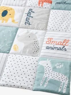 Tapis De Sol Patchwork Jungle Baby Multicolore - Vertbaudet -Produits Pour Bébé tapis de sol patchwork jungle baby 3