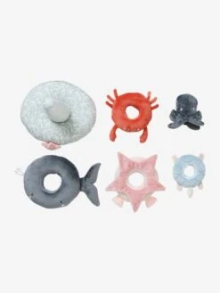 Tour à Empiler En Tissu SOUS L'OCÉAN Gris - Vertbaudet -Produits Pour Bébé tour a empiler en tissu sous locean 3