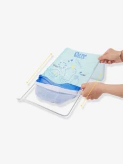 Transat De Bain Ergo Ludique BADABULLE Bleu Blanc - Badabulle -Produits Pour Bébé transat de bain ergo ludique badabulle 3